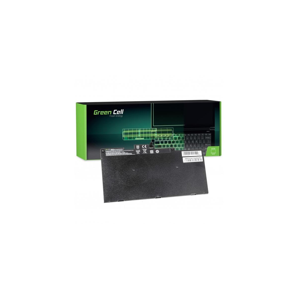 Czarna bateria do laptopa przed opakowaniem Green Cell z motywem klawiatury.