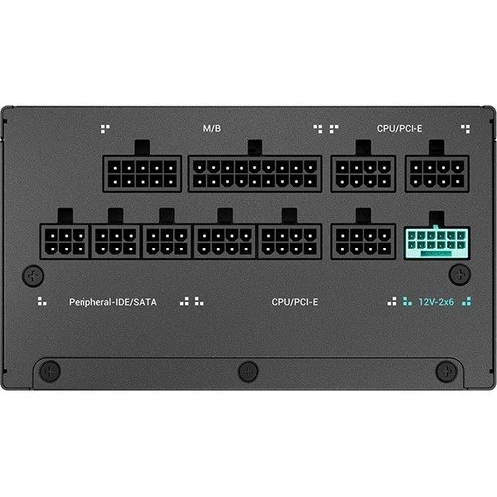 Porty zasilacza: M/B, CPU/PCI-E, Peripheral-IDE/SATA, 12V-2x6.