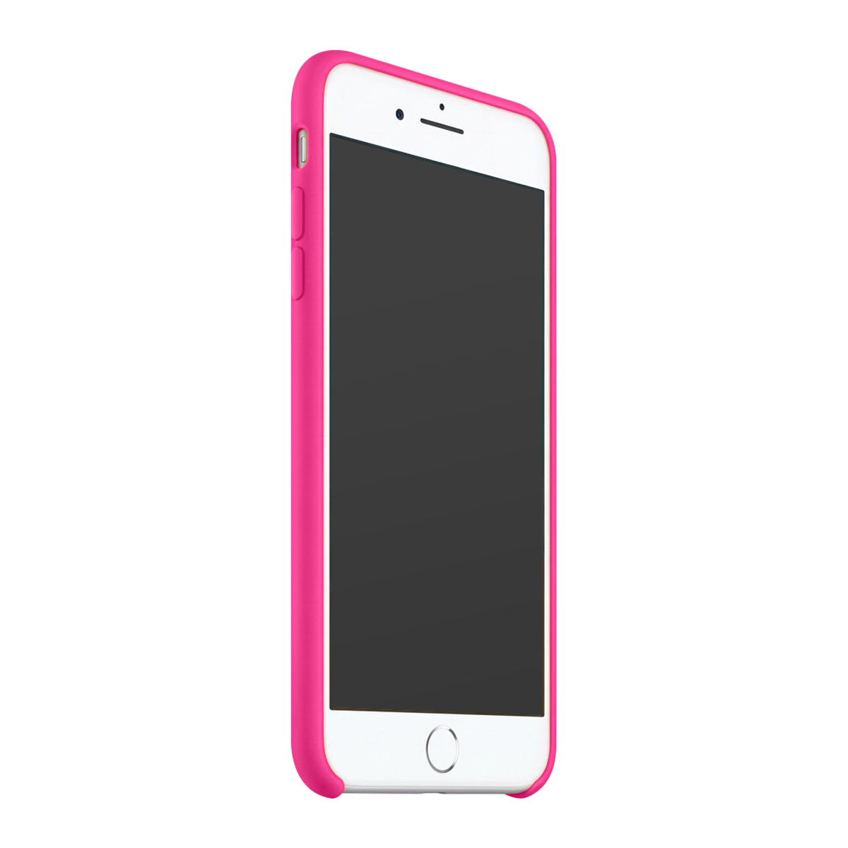 Uno smartphone rosa con schermo vuoto su sfondo bianco.