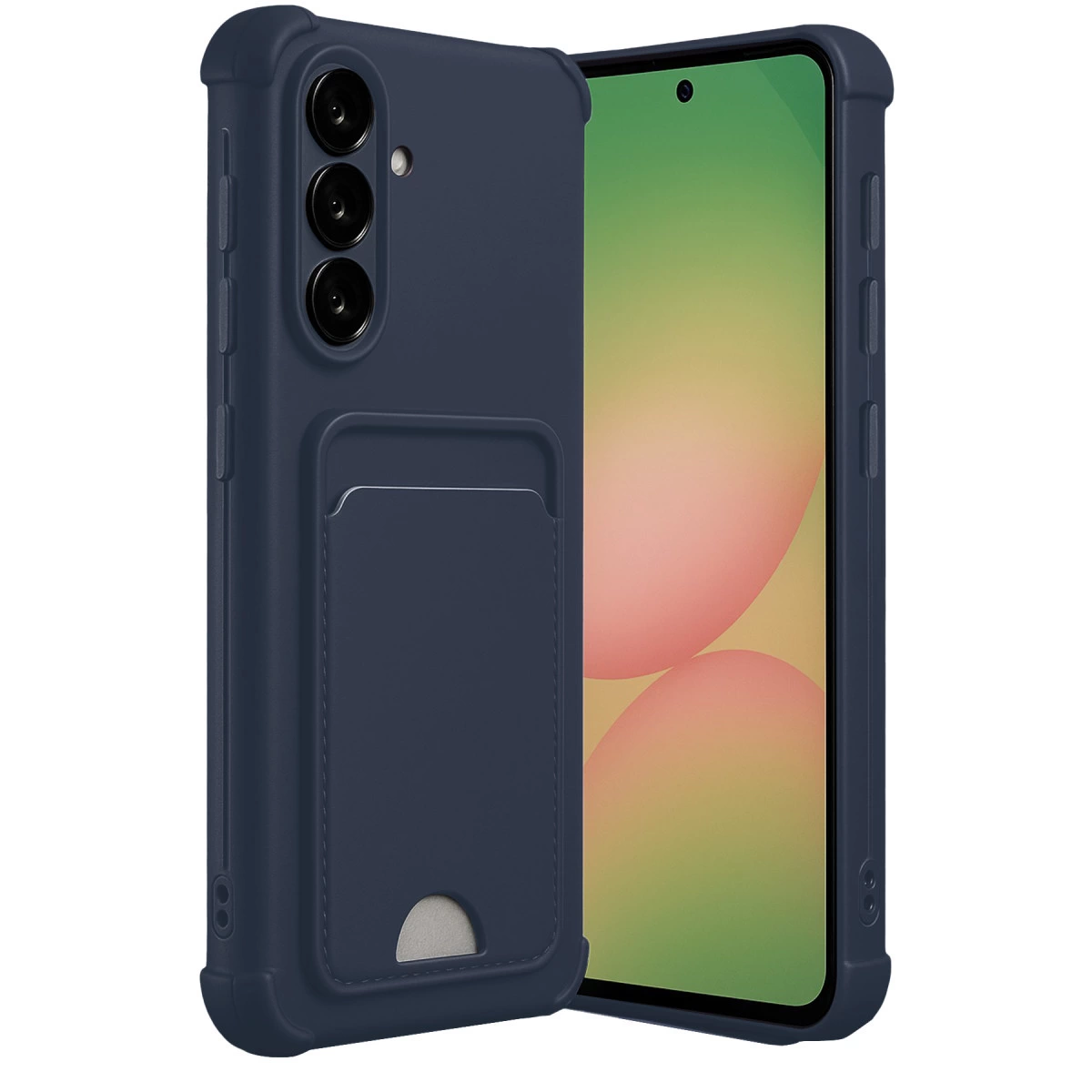 NEWFACE Samsung Galaxy A56 Uyumlu Kelvin Kartvizitli Silikon Telefon Kılıfı Lacivert