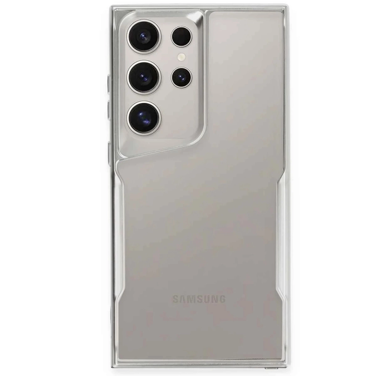 NEWFACE Samsung Galaxy S25 Ultra Uyumlu Boyi Silikon Kapak Telefon Kılıfı Gümüş