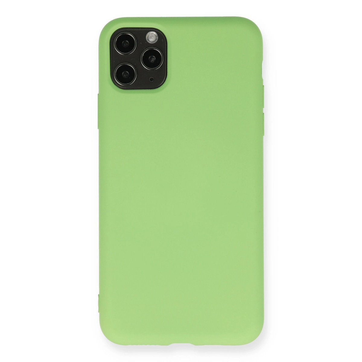 NEWFACE iPhone 11 Pro Max Uyumlu Nano İçi Kadife Silikon Telefon Kılıfı Yeşil