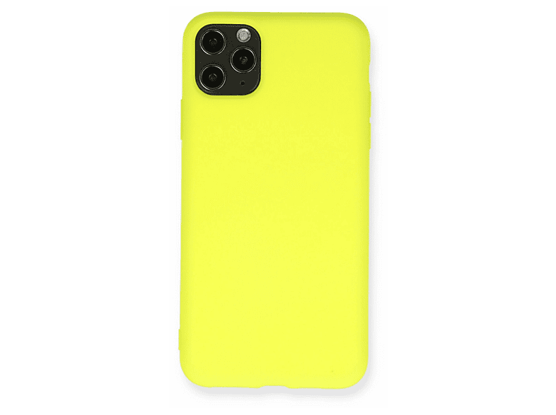NEWFACE iPhone 11 Pro Max Uyumlu Nano İçi Kadife Silikon Telefon Kılıfı Sarı