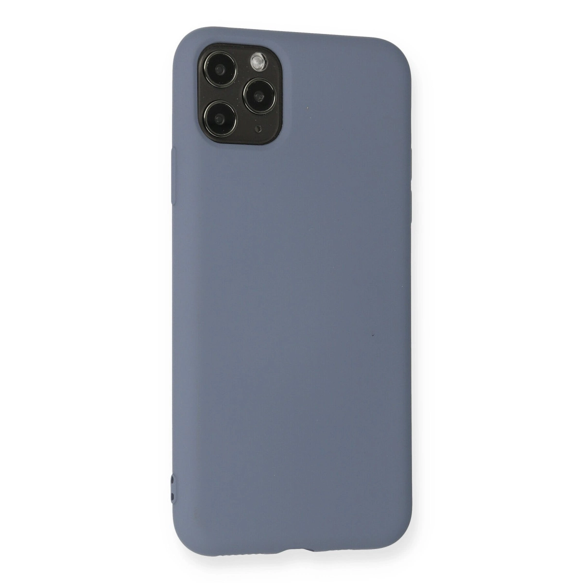 Arkada üçlü kamera kurulumu olan gri telefon kılıfı.