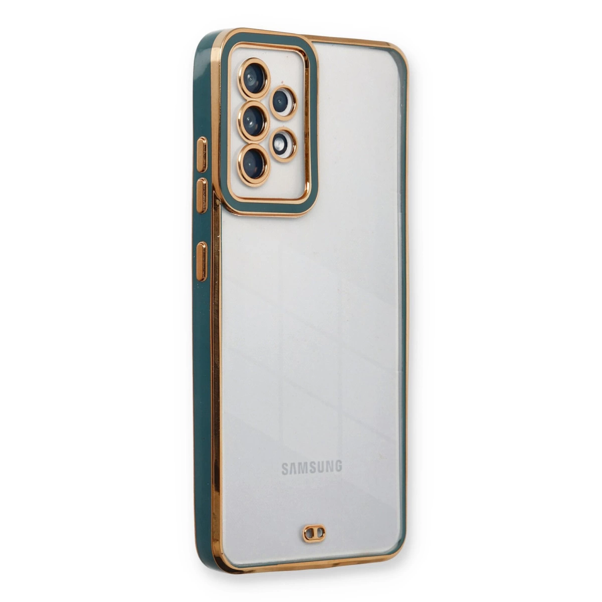 NEWFACE Samsung Galaxy A23 4G Uyumlu Liva Lens Silikon Telefon Kılıfı Yeşil