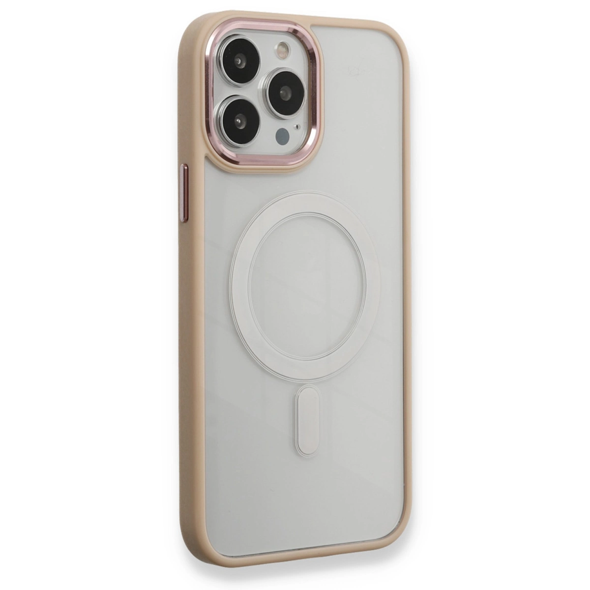NEWFACE Room iPhone 13 Pro Uyumlu MagSafe Silikon Telefon Kılıfı Pudra
