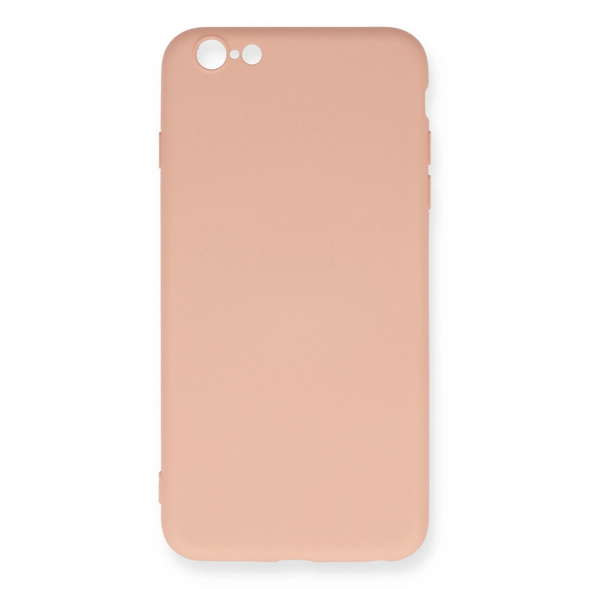 NEWFACE iPhone 6 Plus Uyumlu Nano İçi Kadife Silikon Telefon Kılıfı Pudra