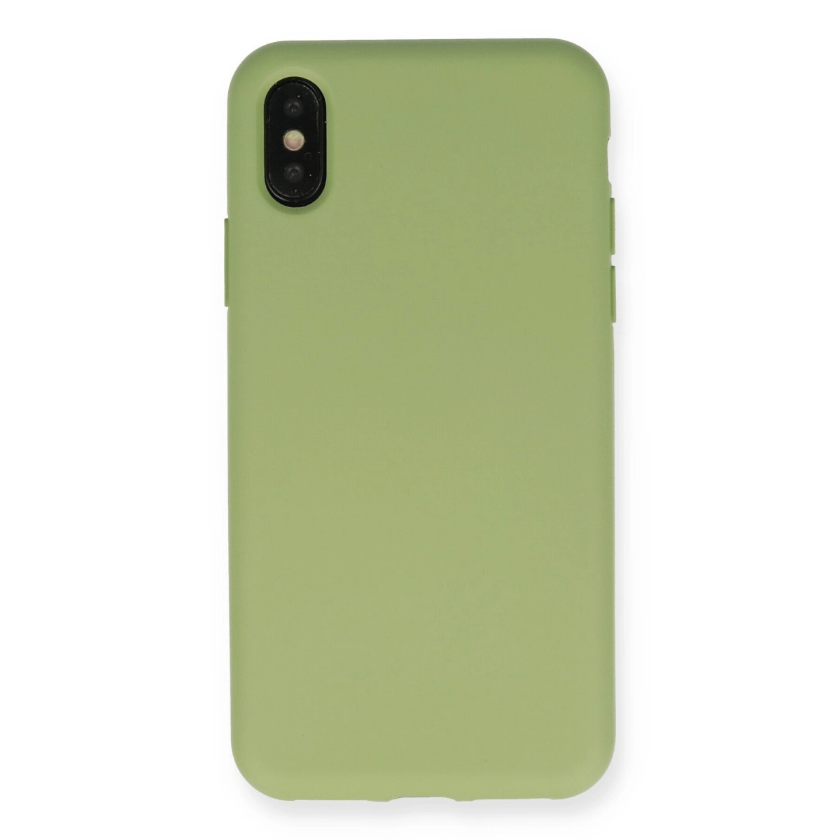 NEWFACE iPhone XS Max Uyumlu Nano İçi Kadife Silikon Telefon Kılıfı Yeşil