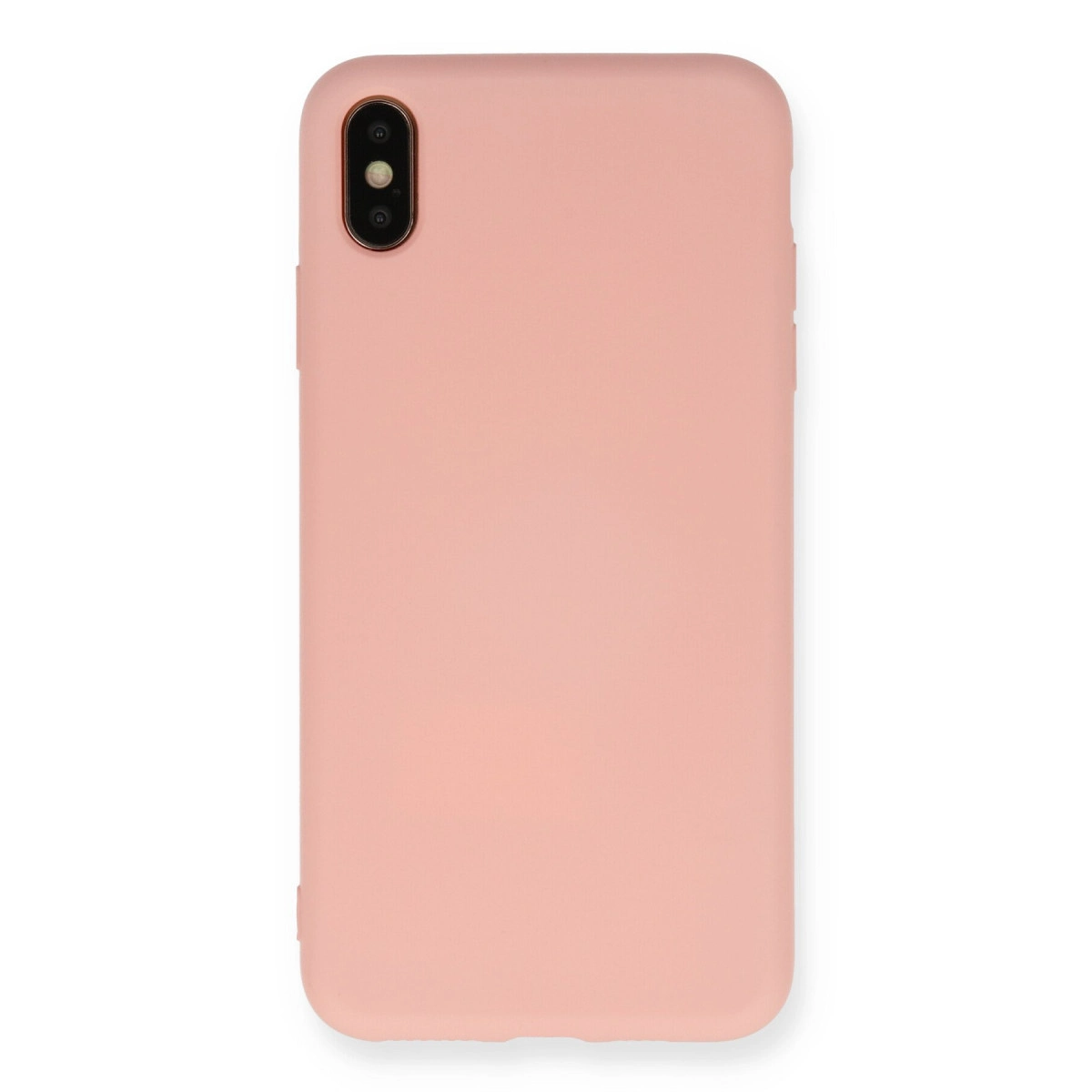 NEWFACE iPhone XS Max Uyumlu Nano İçi Kadife Silikon Telefon Kılıfı Pembe