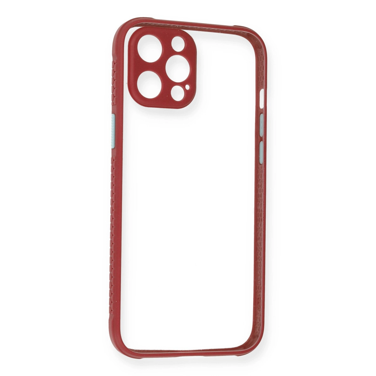 NEWFACE iPhone 12 Pro Uyumlu Miami Şeffaf Silikon Telefon Kılıfı Fuşya