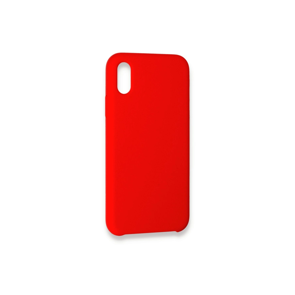 Kamera ve flaş kesimli kırmızı telefon kılıfı.
