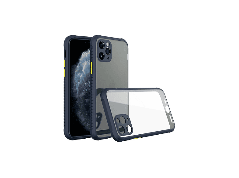 NEWFACE iPhone 11 Pro Uyumlu Miami Şeffaf Silikon Telefon Kılıfı Lacivert