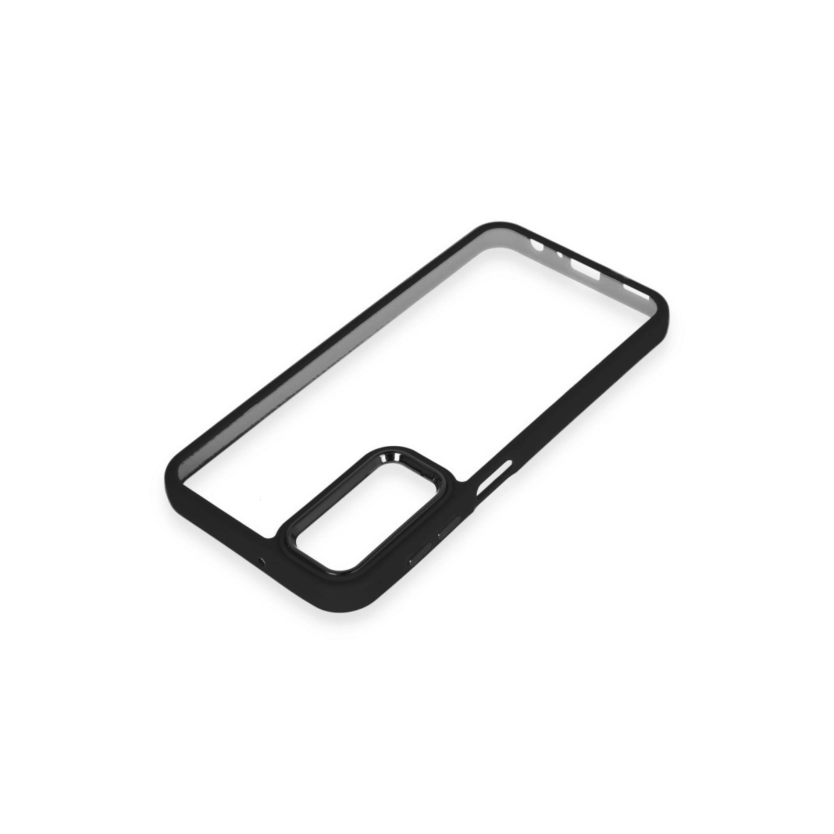 Kamera oyuntulu akıllı telefon için siyah çerçeve.