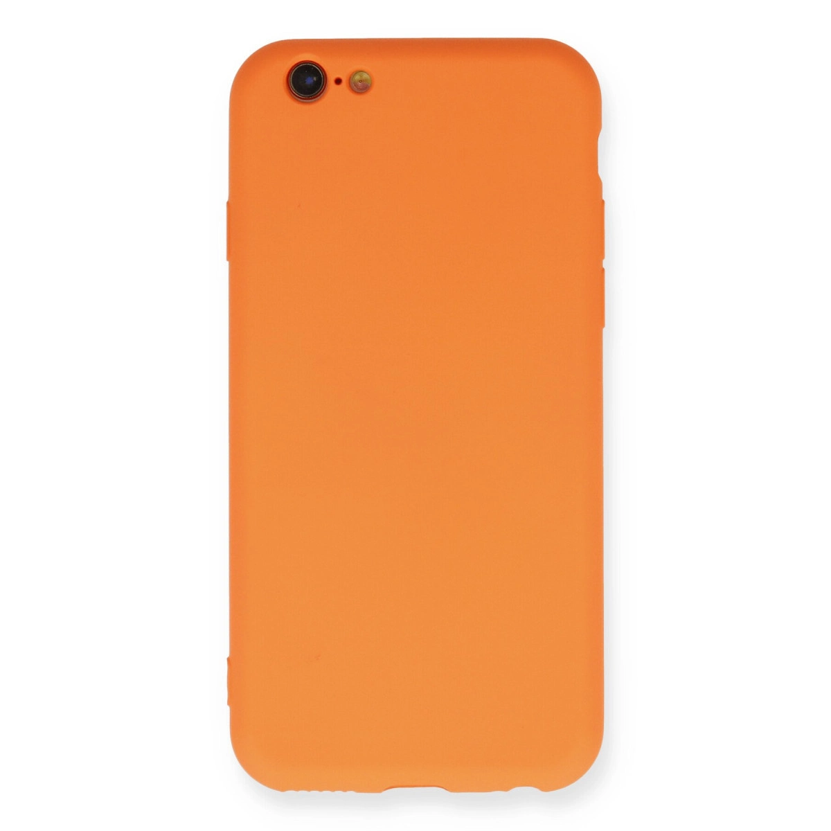 NEWFACE iPhone 6 Uyumlu Nano İçi Kadife Silikon Telefon Kılıfı Turuncu