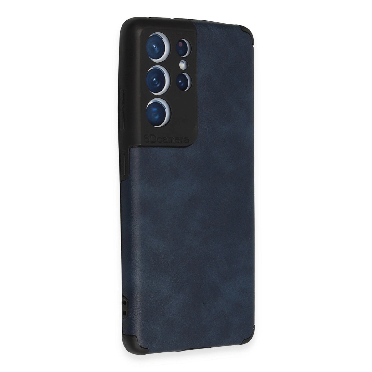 Kamera dizilimli, '6Dcamera' yazılı lacivert telefon kılıfı.