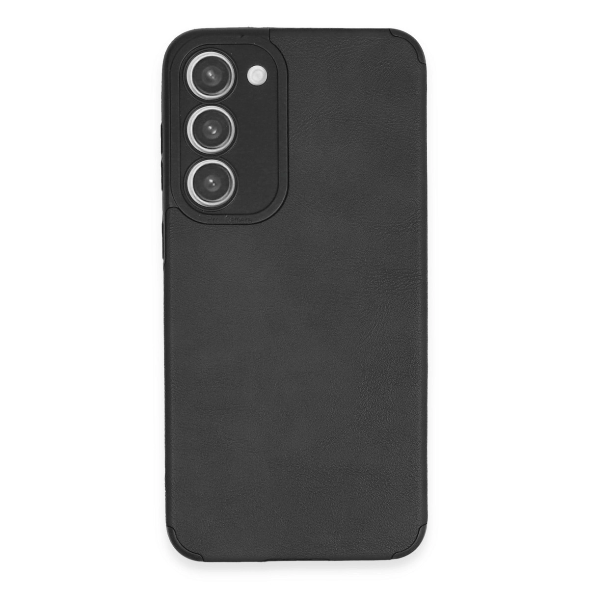 INTERFLEX Samsung Galaxy S23 Plus Uyumlu Loop Deri Silikon Telefon Kılıfı Siyah
