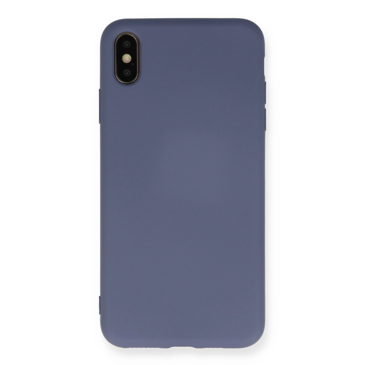 NEWFACE iPhone XS Max Uyumlu Nano İçi Kadife Silikon Telefon Kılıfı Gri
