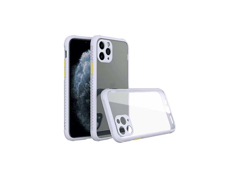 NEWFACE iPhone 11 Pro Max Uyumlu Miami Şeffaf Silikon Telefon Kılıfı Lila