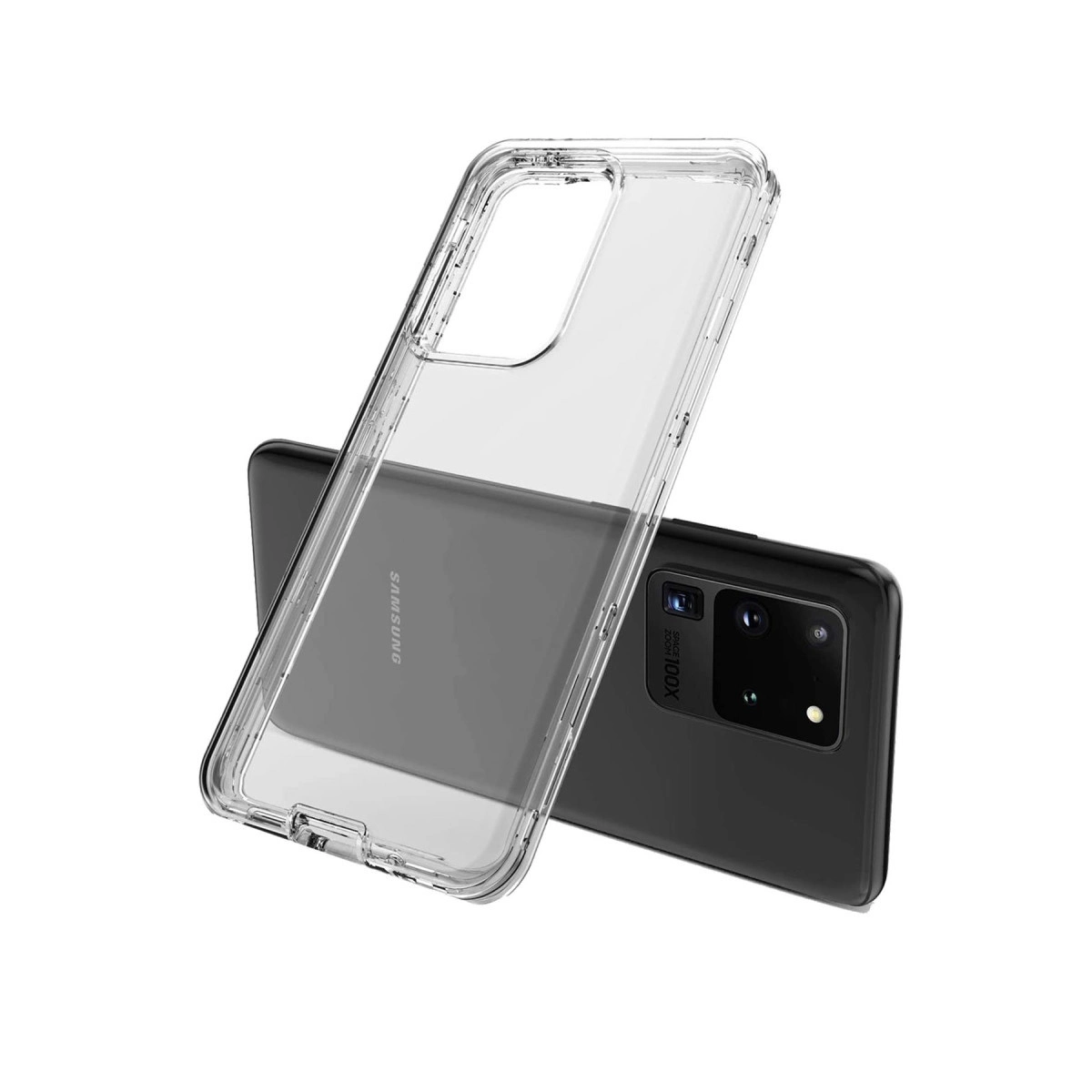 NEWFACE Samsung Galaxy S20 Plus Uyumlu Lüx Şeffaf Silikon Telefon Kılıfı Şeffaf
