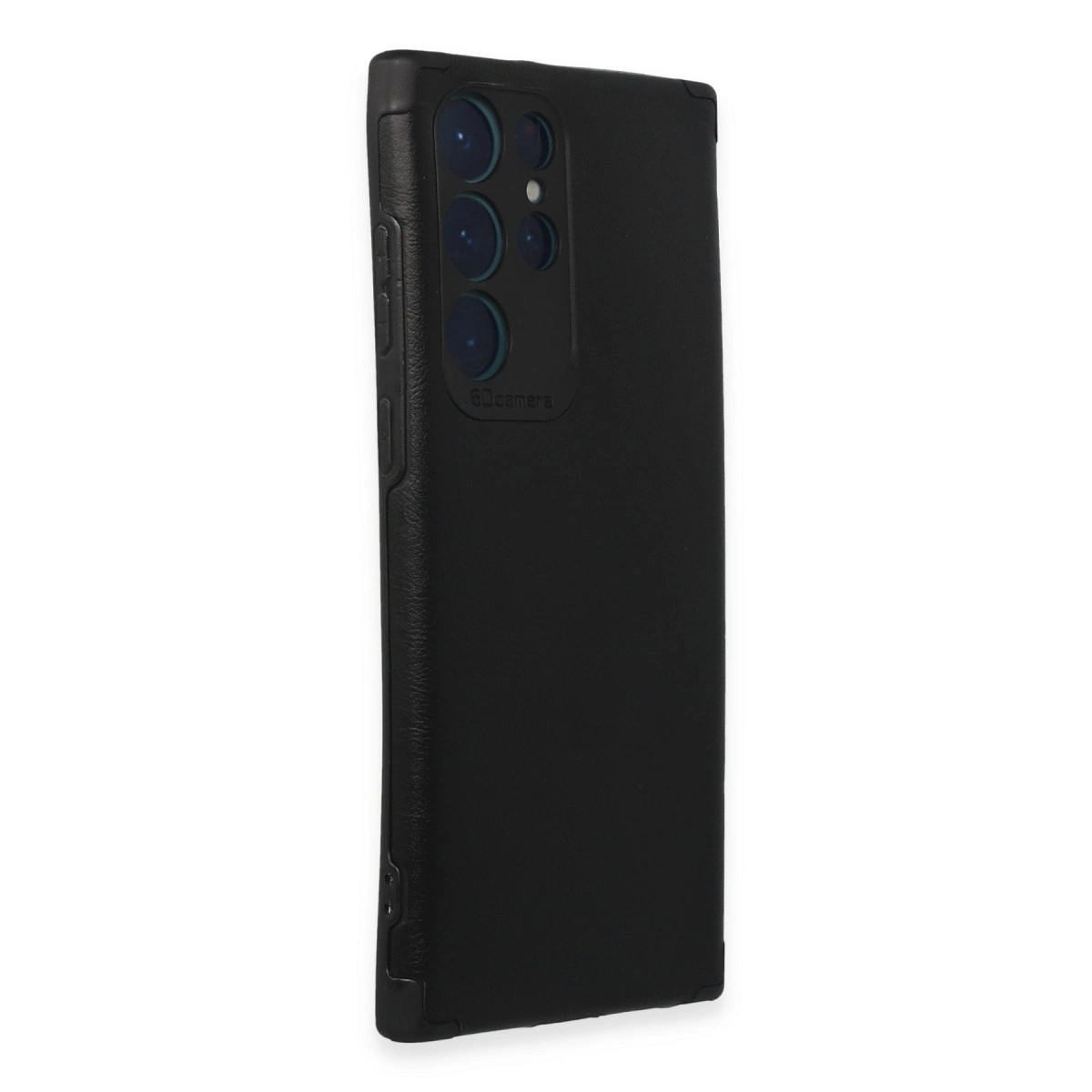 Kamera lensli ve "6Dcamera" yazılı siyah telefon kılıfı.