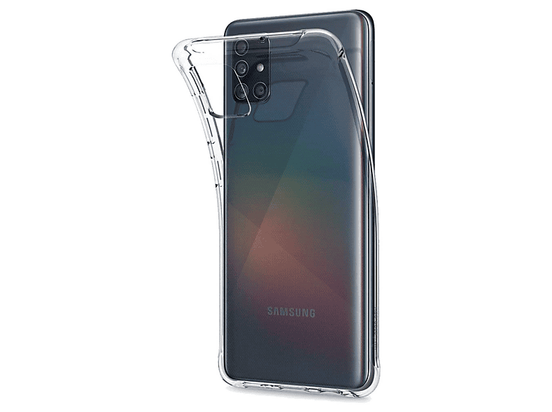 NEWFACE Samsung Galaxy A51 Uyumlu Lüx Şeffaf Silikon Telefon Kılıfı Şeffaf