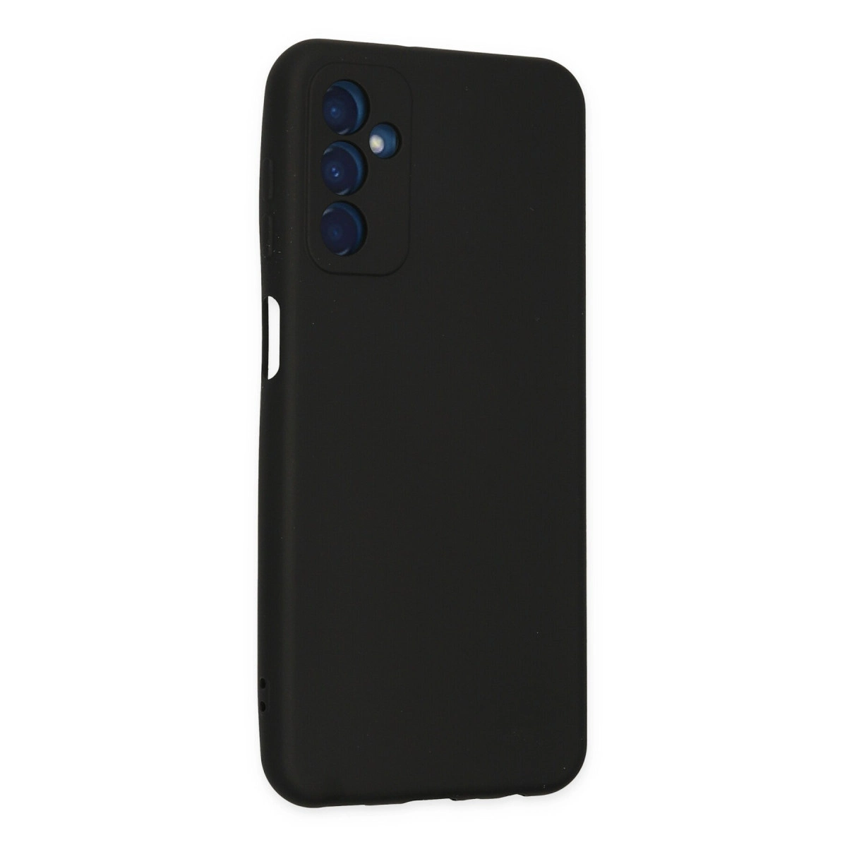 Arkada üç kamerası olan siyah telefon kılıfı.