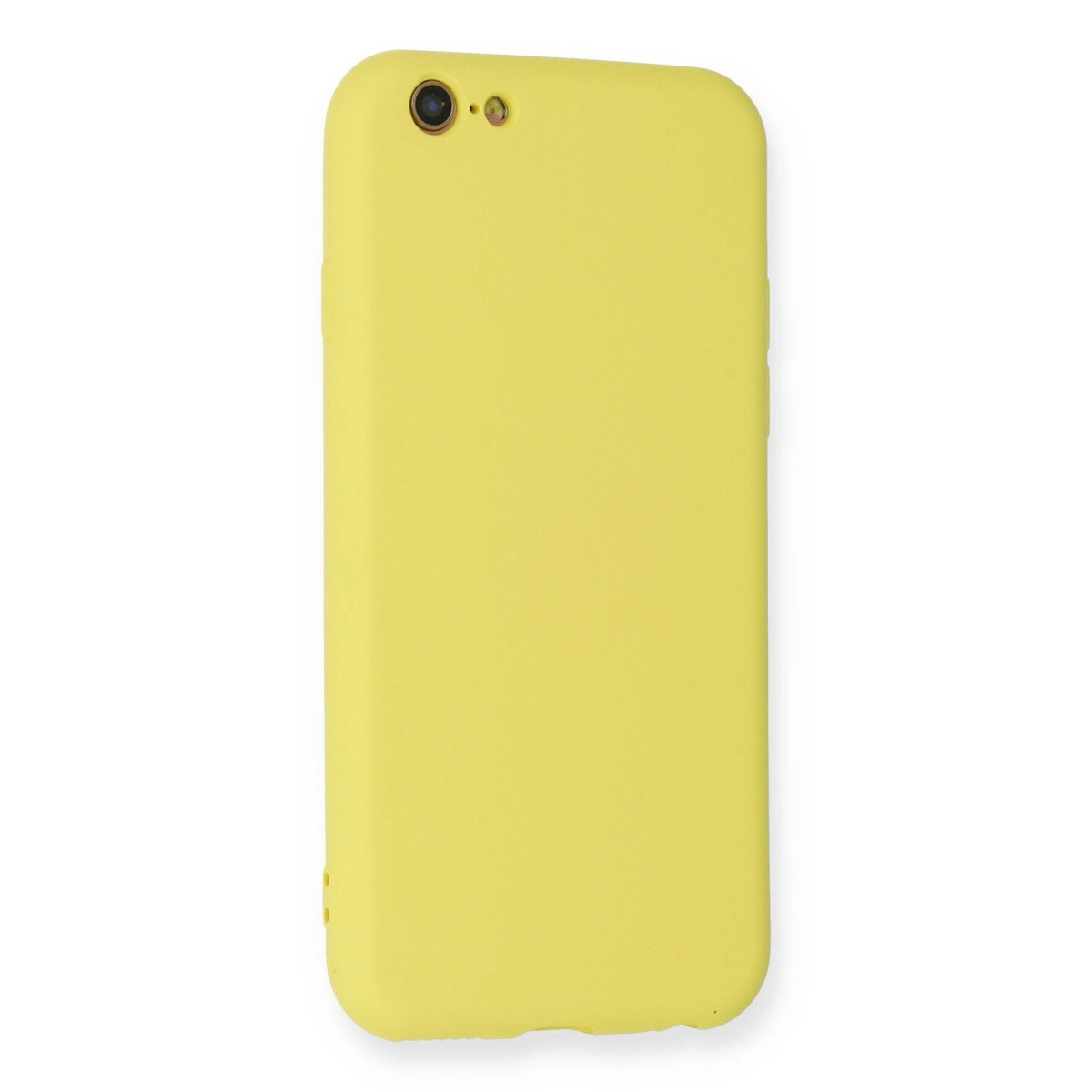 Kamera kesimi ve flaşlı sarı bir telefon kılıfı.