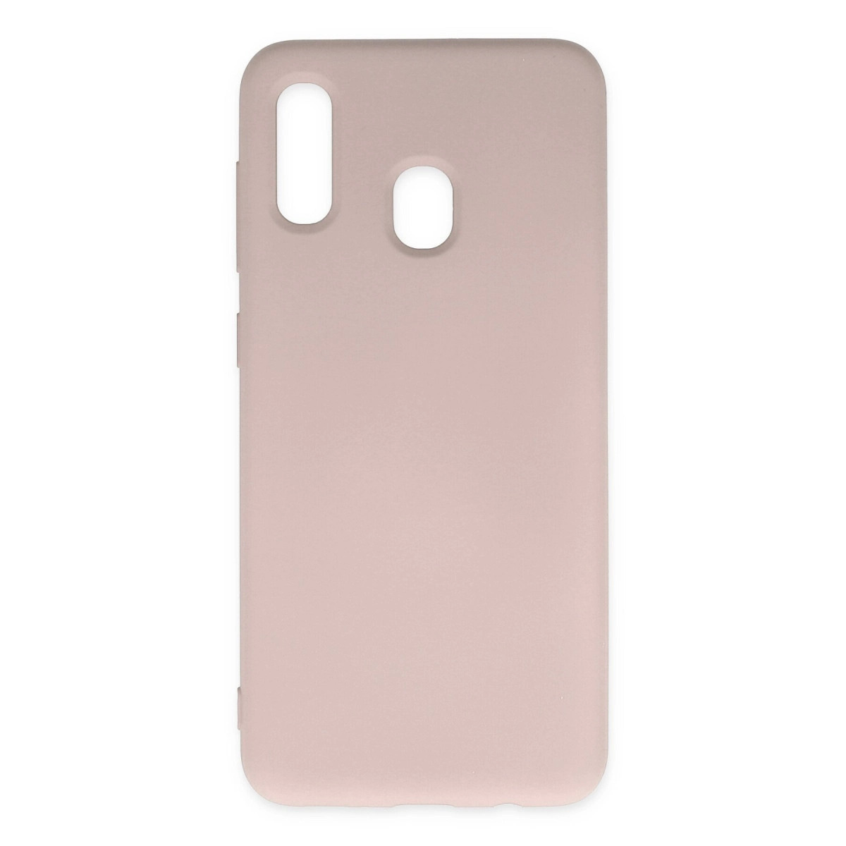 Kamera ve flaş için kesikleri olan pembe telefon kılıfı.