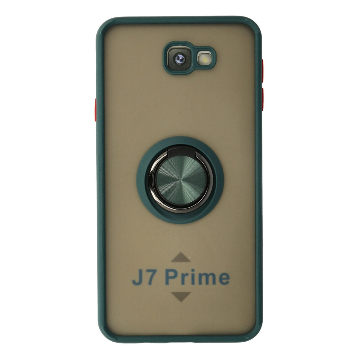 NEWFACE Samsung Galaxy J7 Prime Uyumlu Montreal Yüzüklü Silikon Kapak Telefon Kılıfı Yeşil