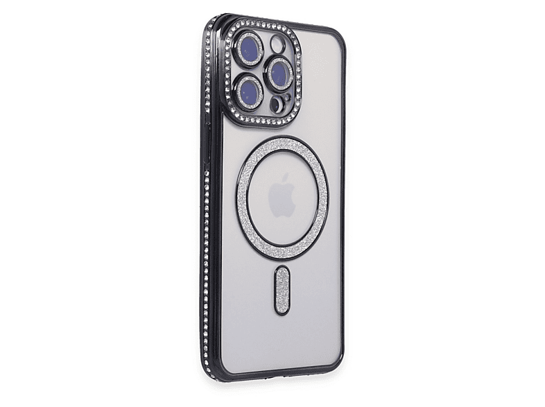 EVIMDEYOKYOK iPhone 15 Pro Max Uyumlu Joke Simli Magneticsafe Telefon Kılıfı Siyah