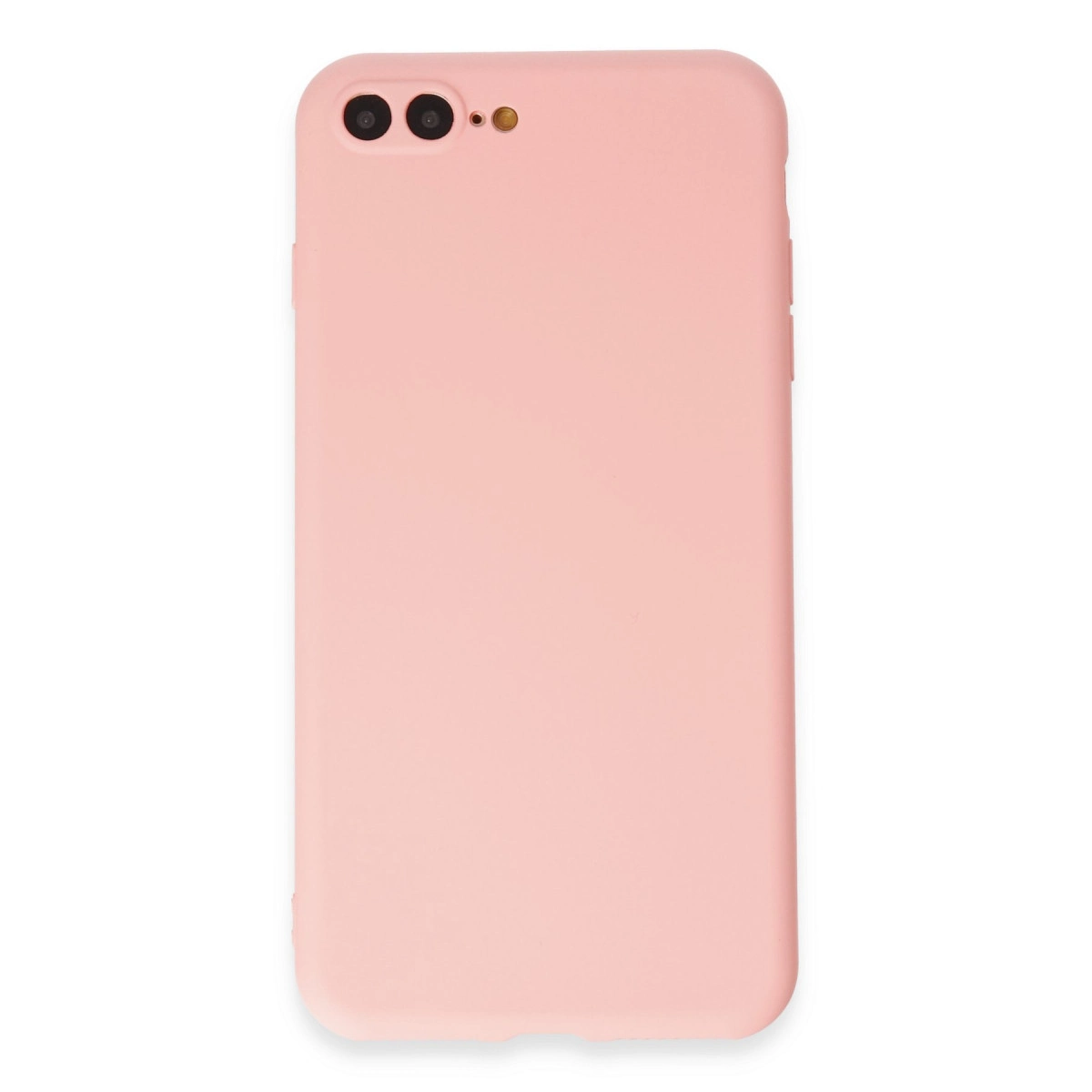 Çift kamera kesimli pembe telefon kılıfı.