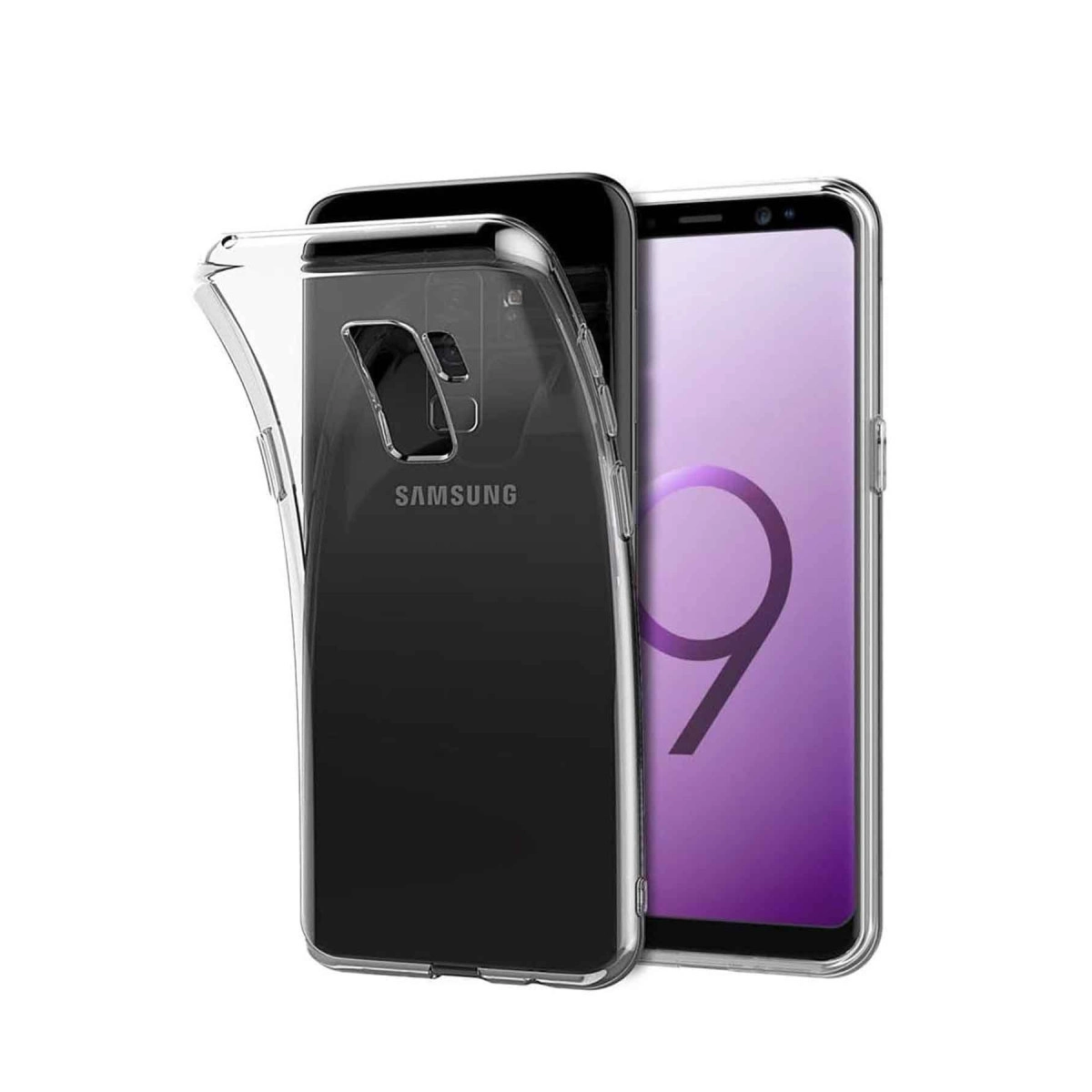 NEWFACE Samsung Galaxy S9 Uyumlu Lüx Şeffaf Silikon Telefon Kılıfı Şeffaf