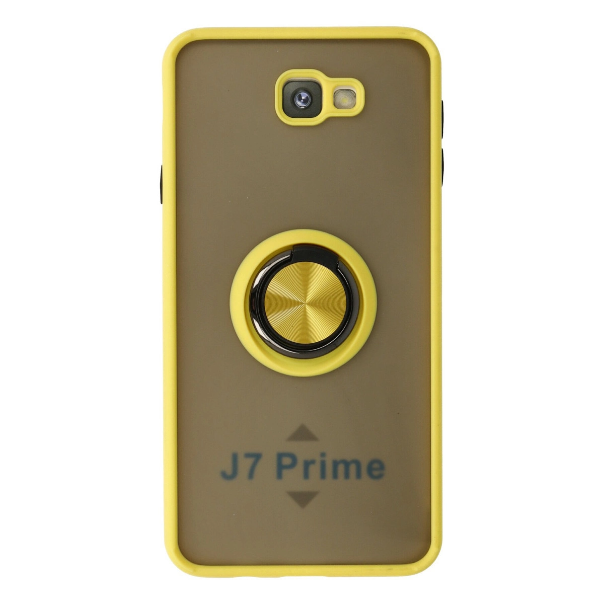 NEWFACE Samsung Galaxy J7 Prime Uyumlu Montreal Yüzüklü Silikon Kapak Telefon Kılıfı Sarı