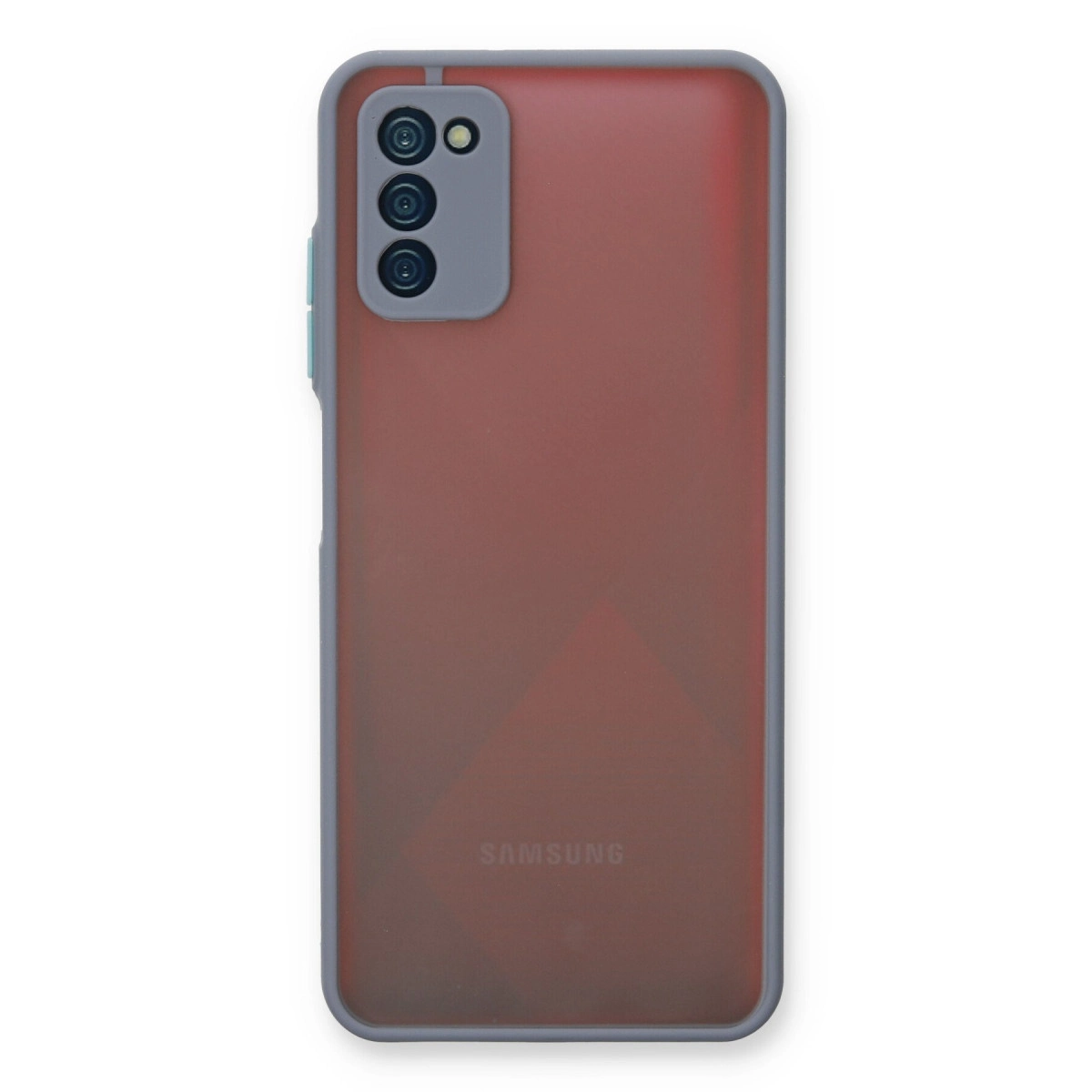 NEWFACE Samsung Galaxy A03S Uyumlu Montreal Silikon Kapak Telefon Kılıfı Gri