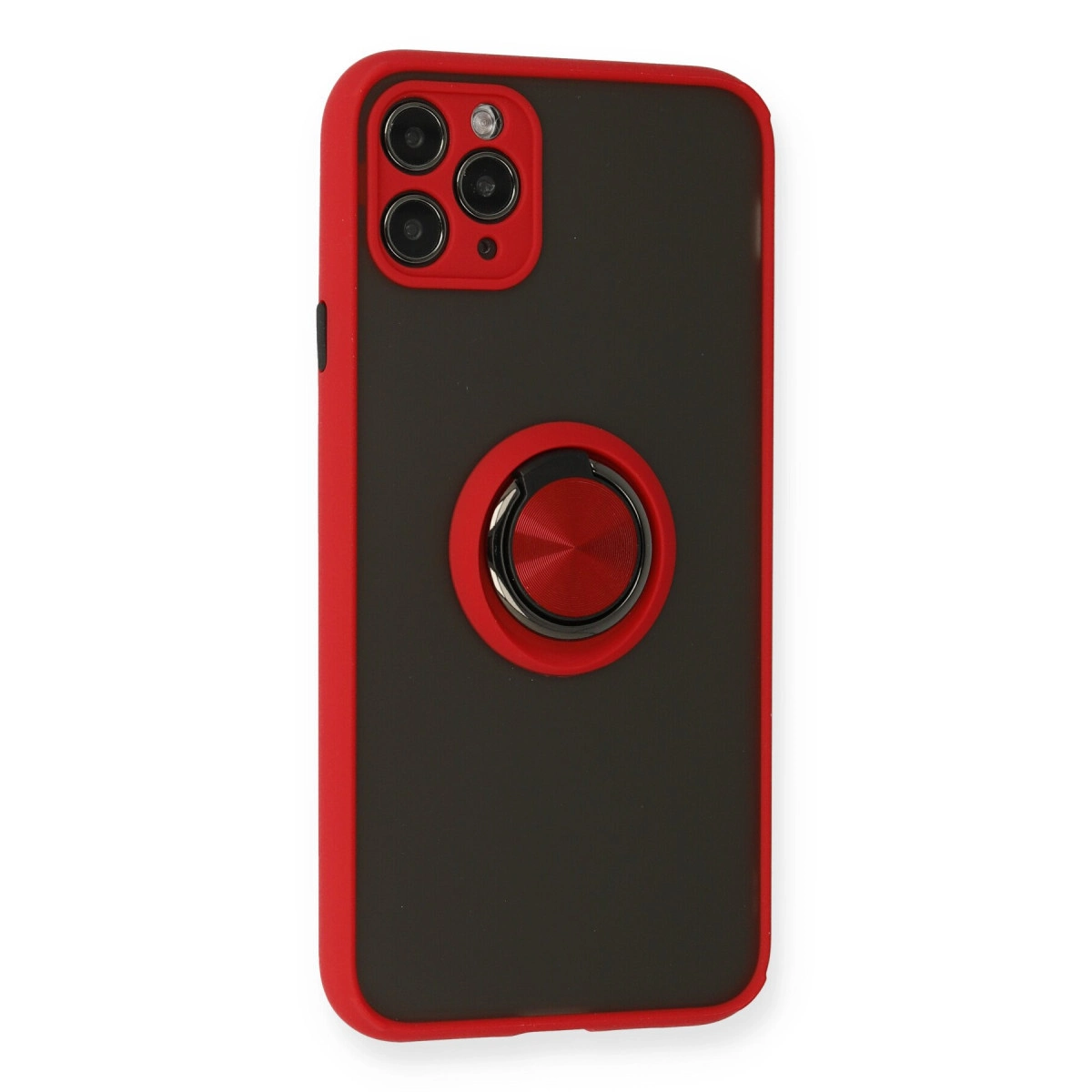 NEWFACE iPhone 11 Pro Uyumlu Montreal Yüzüklü Silikon Kapak Telefon Kılıfı Kırmızı
