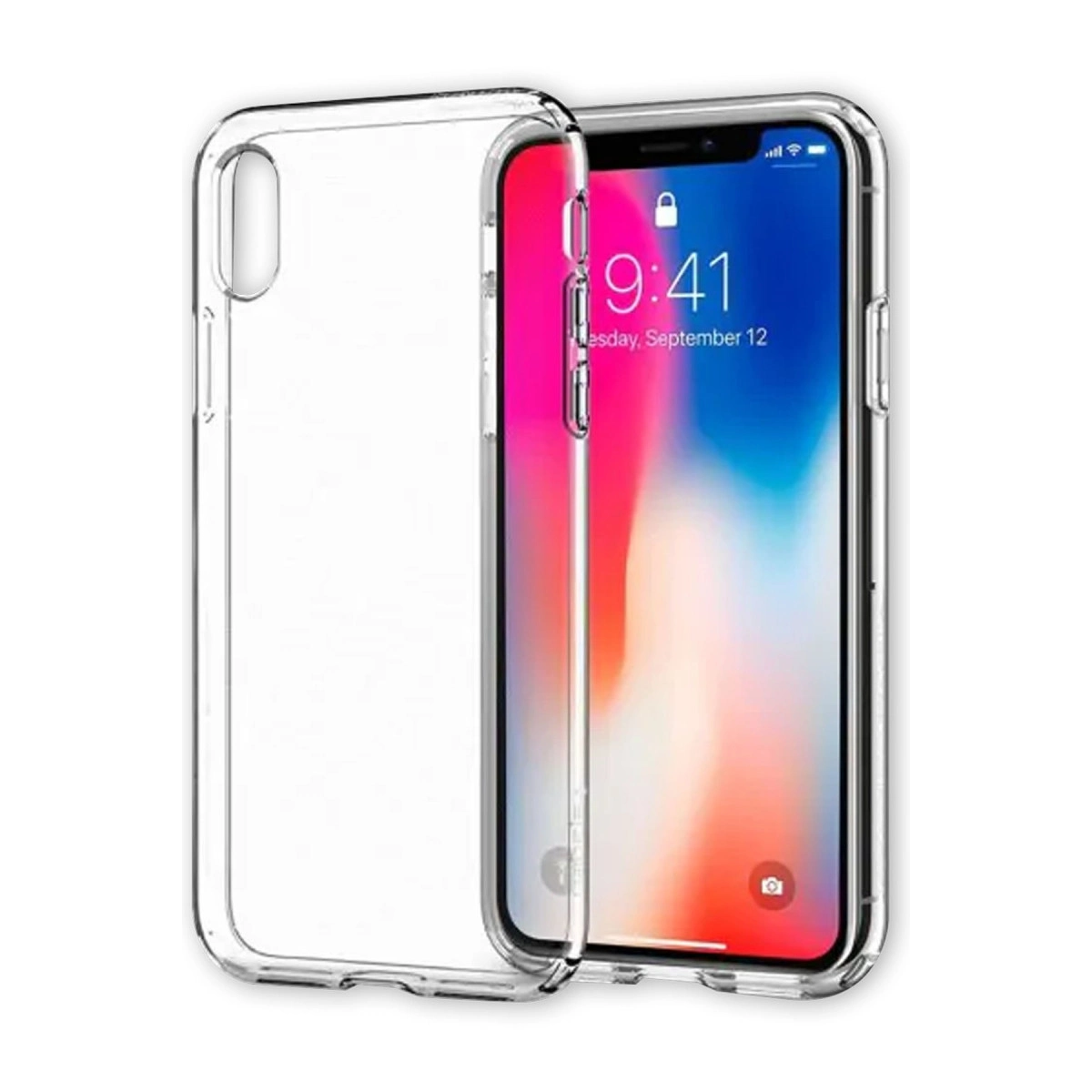 NEWFACE iPhone X Uyumlu Lüx Şeffaf Silikon Telefon Kılıfı Şeffaf