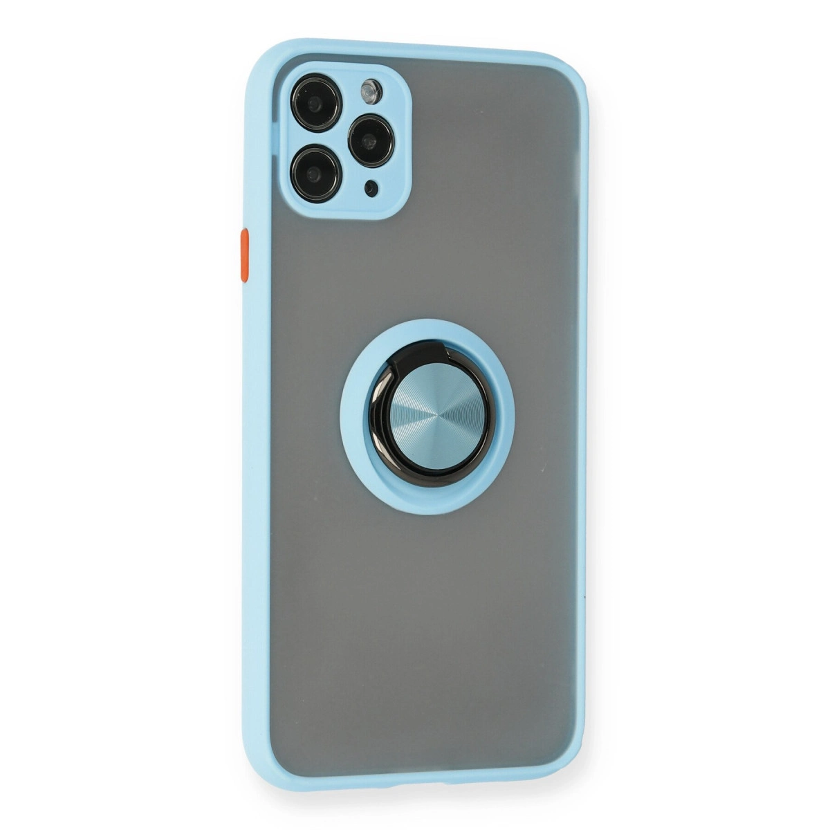 NEWFACE iPhone 11 Pro Uyumlu Montreal Yüzüklü Silikon Kapak Telefon Kılıfı Buz Mavi