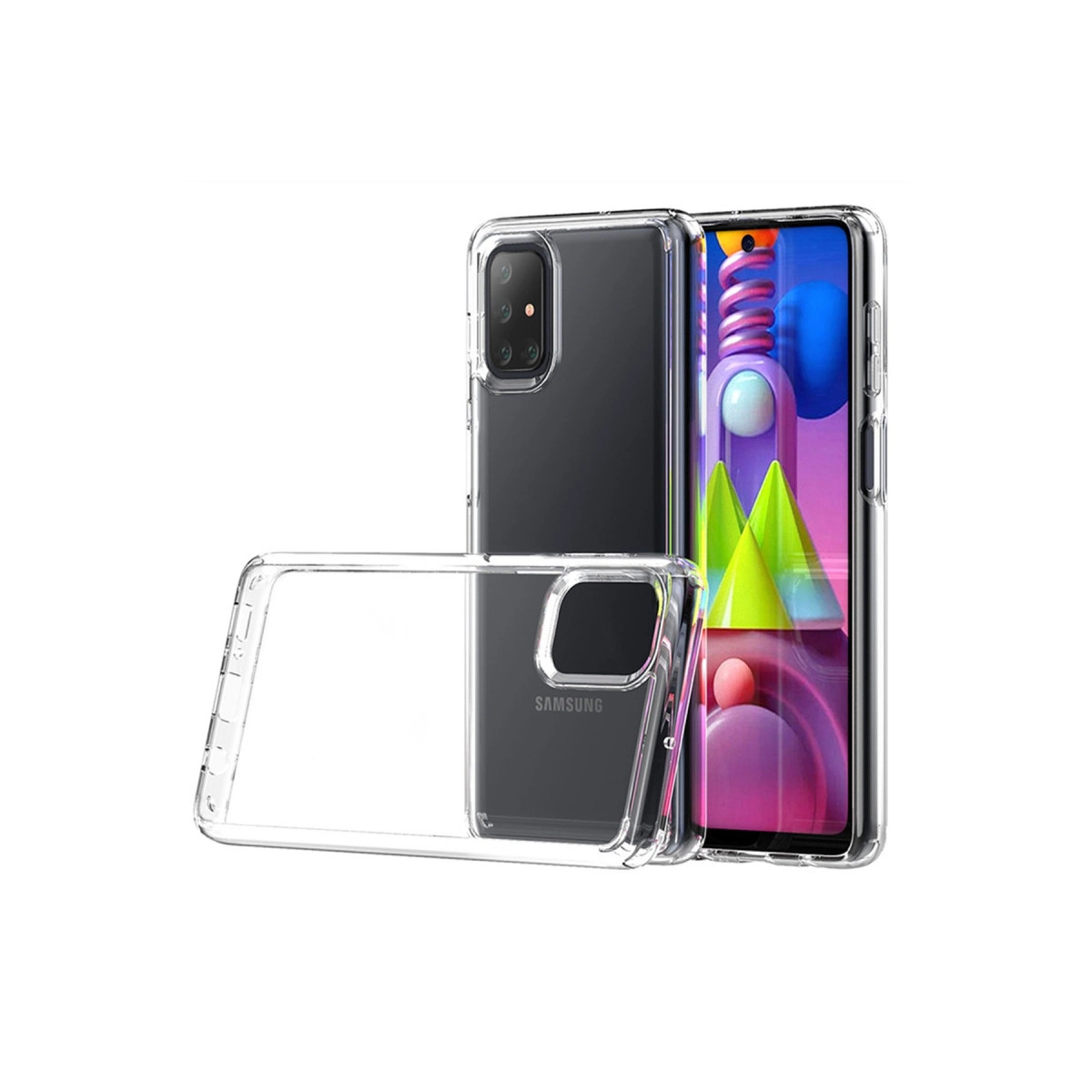 Samsung telefonlu şeffaf telefon kılıfı.