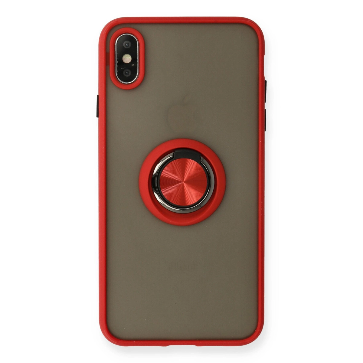 NEWFACE iPhone X Uyumlu Montreal Yüzüklü Silikon Kapak Telefon Kılıfı Kırmızı
