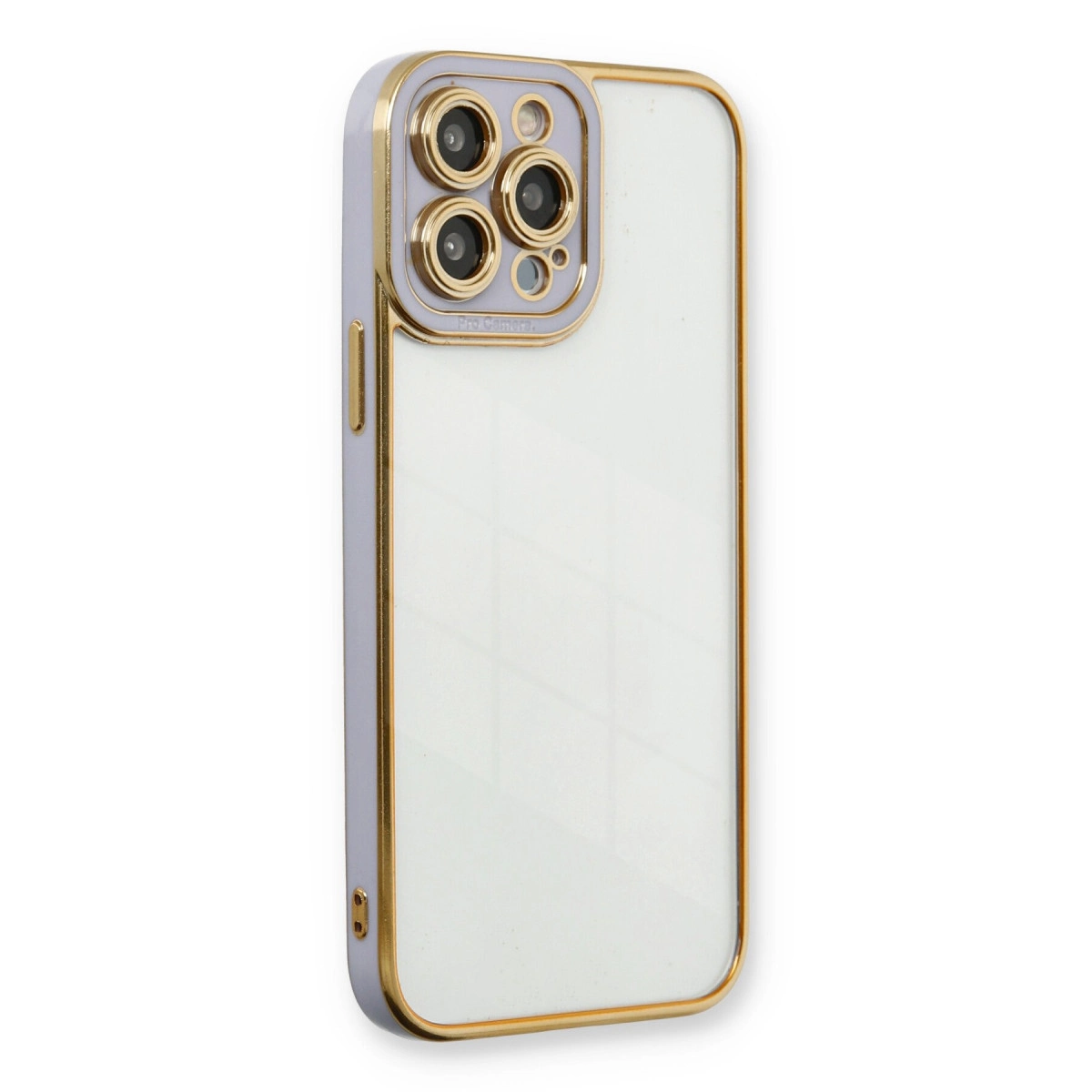 NEWFACE iPhone 13 Pro Uyumlu Liva Lens Silikon Telefon Kılıfı Lila