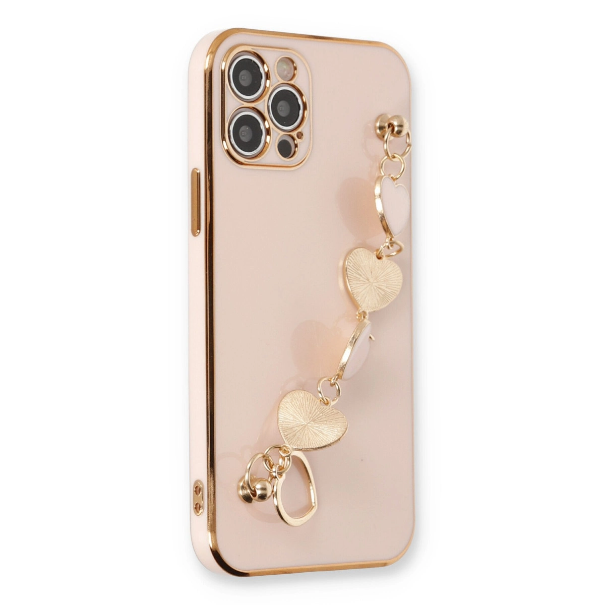 NEWFACE iPhone 12 Pro Uyumlu Esila Silikon Telefon Kılıfı Pudra