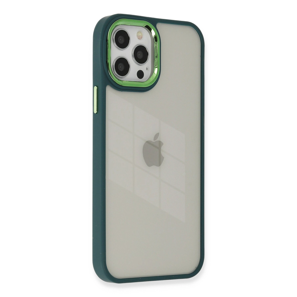 NEWFACE iPhone 12 Pro Max Uyumlu Dora Kapak Telefon Kılıfı Haki Yeşil
