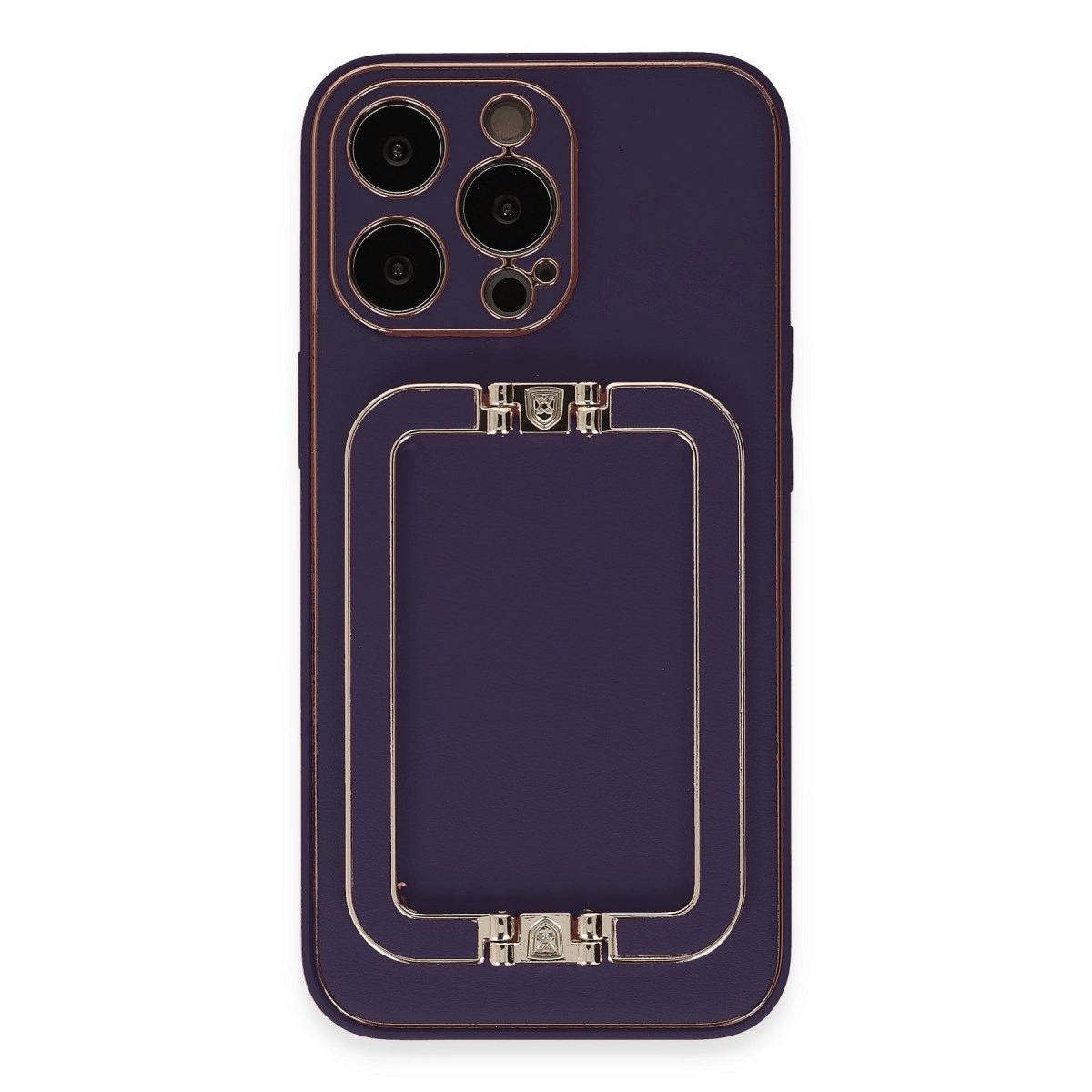 NEWFACE iPhone 14 Pro Max Uyumlu Coco Elit Kapak Telefon Kılıfı Derin Mor