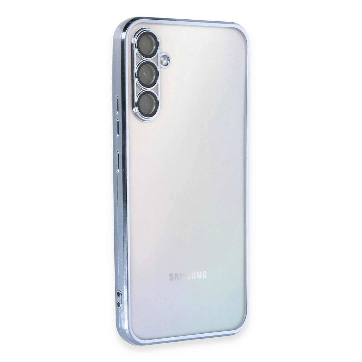 NEWFACE Samsung Galaxy A54 5G Uyumlu Kamera Korumalı Lensli Silikon Telefon Kılıfı Açık Mavi