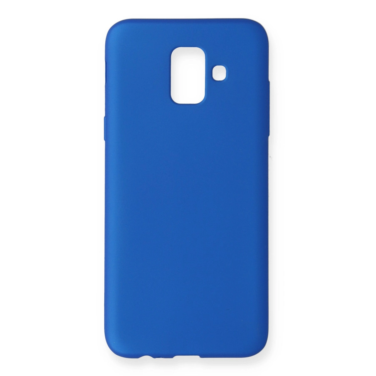 Kamera ve flaş için kesikli mavi telefon kılıfı.