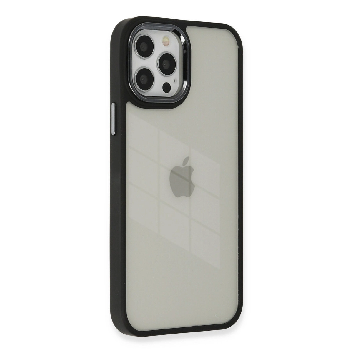 NEWFACE iPhone 12 Pro Max Uyumlu Dora Kapak Telefon Kılıfı Siyah
