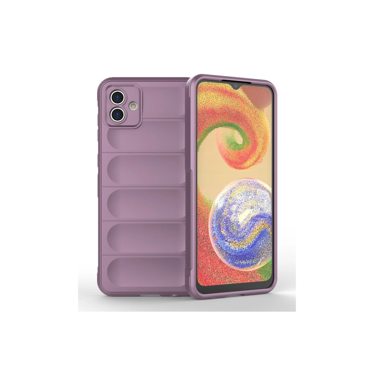 NEWFACE Samsung Galaxy A04E Uyumlu Optimum Silikon Telefon Kılıfı Mor
