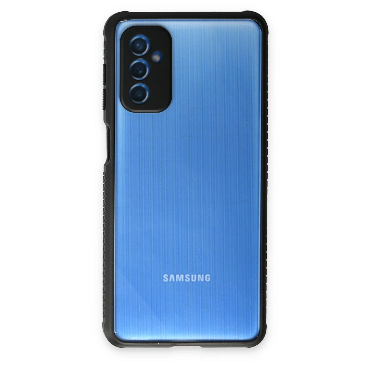 NEWFACE Samsung Galaxy M52 5G Uyumlu Miami Şeffaf Silikon Telefon Kılıfı Siyah