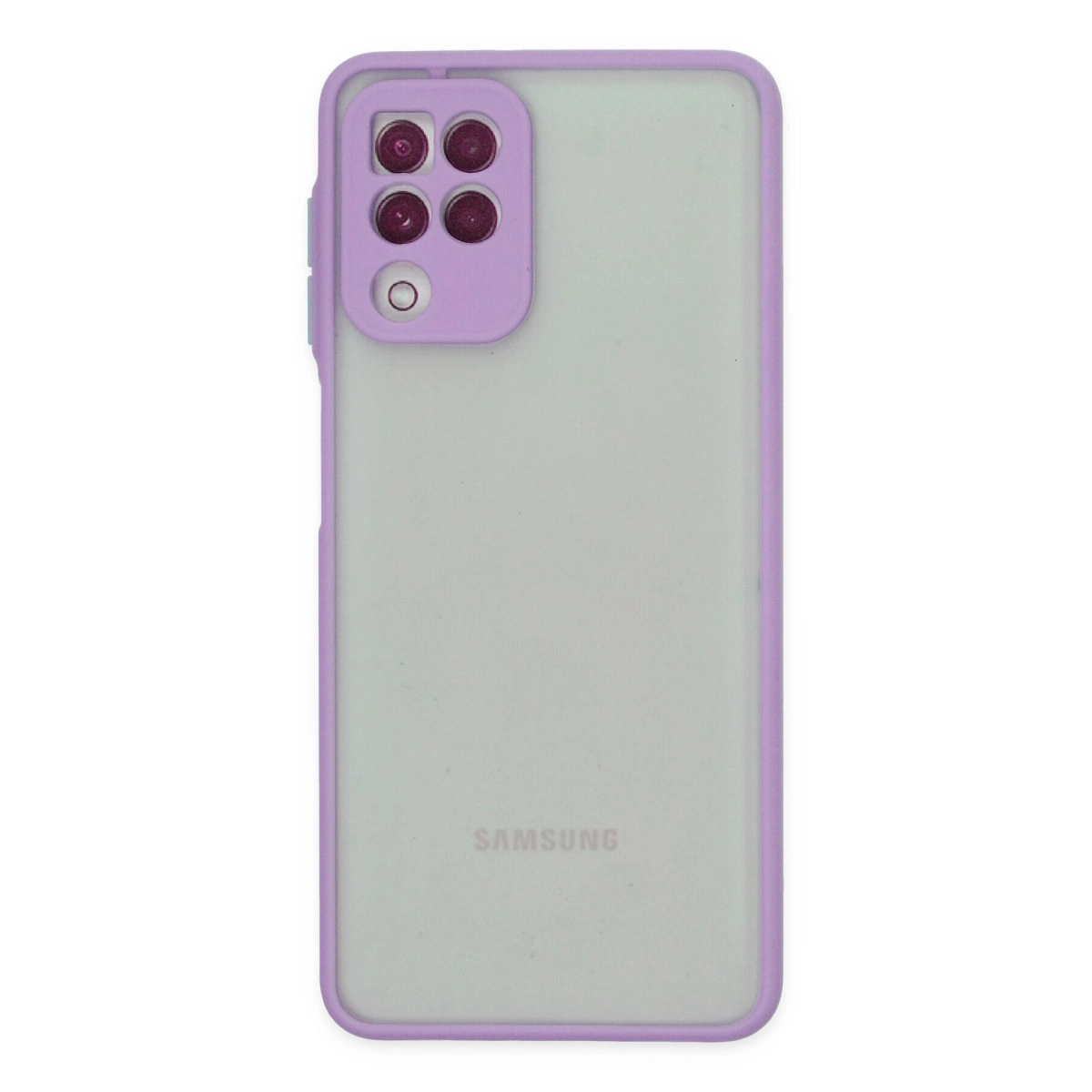 NEWFACE Samsung Galaxy A22 Uyumlu Montreal Silikon Kapak Telefon Kılıfı Mor