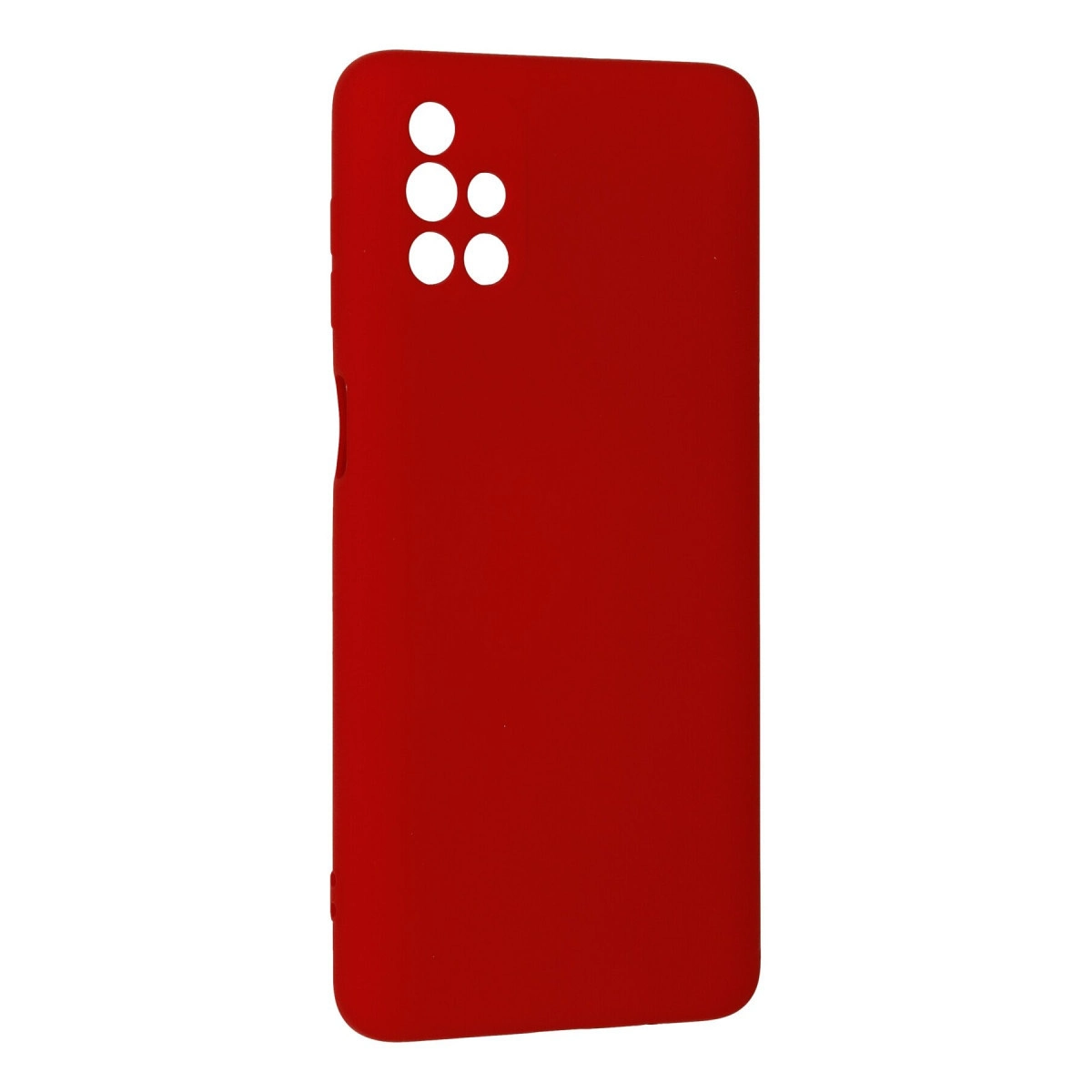 Kamera ve flaş için kesiklere sahip kırmızı telefon kılıfı.